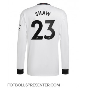 Manchester United Luke Shaw #23 Borta Matchtröja 2022-23 Långärmad